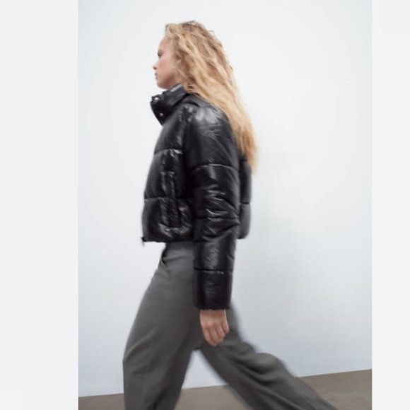 Zara Black Water Repellent Puffer Jacket Sz S, M NWT - Picture 7 of 10